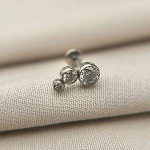 Joia ornamental para piercing — Labret — REF 002 — titânio biocompatível