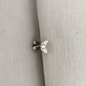 Joia ornamental para piercing — Labret — REF 003 — titânio biocompatível