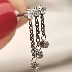 Joia ornamental para piercing — Labret — REF 005 — titânio biocompatível
