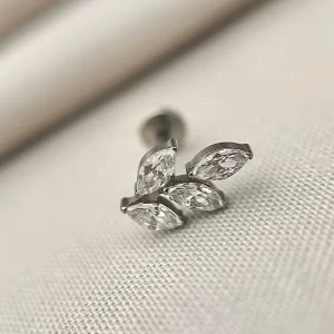 Joia ornamental para piercing — Labret — REF 007 — titânio biocompatível