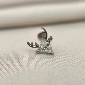 Joia ornamental para piercing — Labret — REF 008 — titânio biocompatível