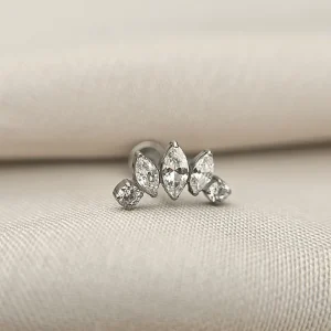 Joia ornamental para piercing — Labret — REF 014 — titânio biocompatível