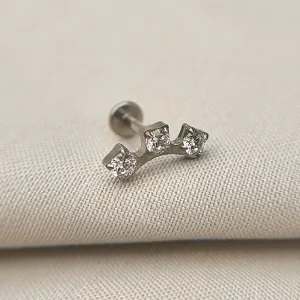 Joia ornamental para piercing — Labret — REF 016 — titânio biocompatível