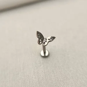 Joia ornamental para piercing — Labret — REF 017 — titânio biocompatível