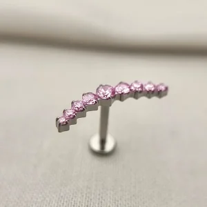 Joia ornamental para piercing — Labret — REF 023 — titânio biocompatível