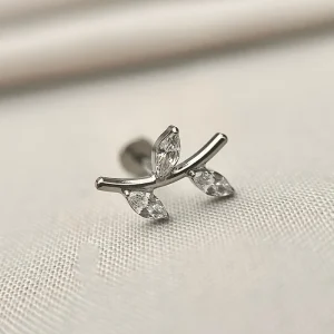 Joia ornamental para piercing — Labret — REF 024 — titânio biocompatível