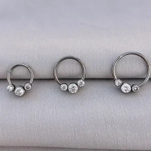 Joia ornamental para piercing — Septo & Daith — REF 101 — titânio biocompatível