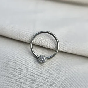 Joia ornamental para piercing — Septo & Daith — REF 114 — titânio biocompatível