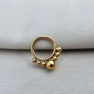Joia ornamental para piercing — Septo & Daith — REF 121 — titânio biocompatível