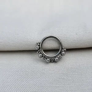 Joia ornamental para piercing — Septo & Daith — REF 122 — titânio biocompatível