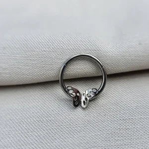 Joia ornamental para piercing — Septo & Daith — REF 123 — titânio biocompatível