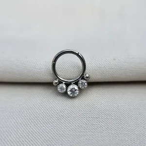 Joia ornamental para piercing — Septo & Daith — REF 124 — titânio biocompatível