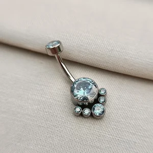 Joia ornamental para piercing — Umbigo — REF 373 — titânio biocompatível