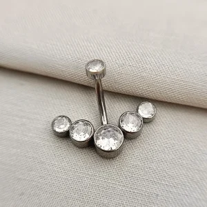 Joia ornamental para piercing — Umbigo — REF 376 — titânio biocompatível