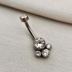 Joia ornamental para piercing — Umbigo — REF 377 — titânio biocompatível