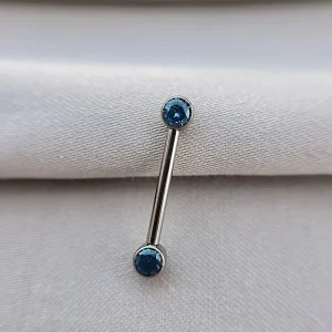 Joia ornamental para piercing — Mamilo & Transversal — REF 449 — titânio biocompatível