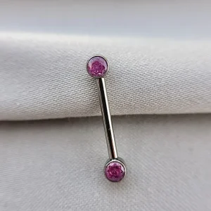 Joia ornamental para piercing — Mamilo & Transversal — REF 451 — titânio biocompatível