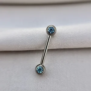 Joia ornamental para piercing — Mamilo & Transversal — REF 452 — titânio biocompatível