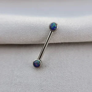 Joia ornamental para piercing — Mamilo & Transversal — REF 453 — titânio biocompatível
