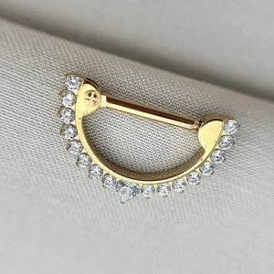 Joia ornamental para piercing — Mamilo & Transversal — REF 455 — titânio biocompatível