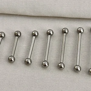 Joia ornamental para piercing — Mamilo & Transversal — REF 465 — titânio biocompatível