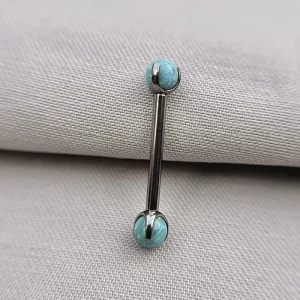 Joia ornamental para piercing — Mamilo & Transversal — REF 469 — titânio biocompatível