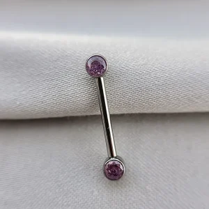 Joia ornamental para piercing — Mamilo & Transversal — REF 471 — titânio biocompatível