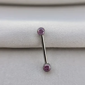 Joia ornamental para piercing — Mamilo & Transversal — REF 472 — titânio biocompatível
